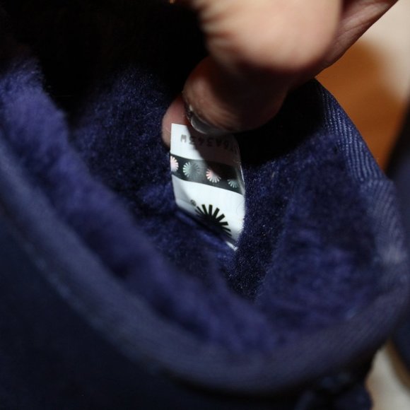 NIB UGG WOMEN'S CLASSIC MINI SUEDE STUDDED SHEARLING LINED BOOTS BLUE‎ - Picture 6 of 7